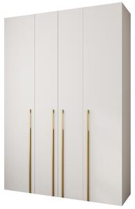Šatní skříň 170 cm Carmela 40-3 (bílá + zlatá)