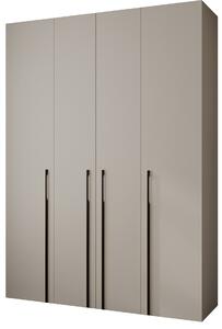 Šatní skříň 180 cm Carmela 40-3 (kašmír + černá)