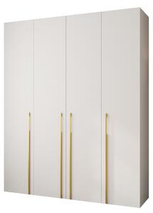 Šatní skříň 200 cm Carmela 40-3 (bílá + zlatá)