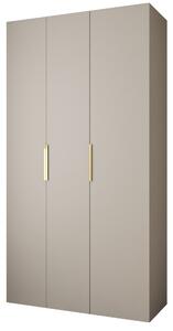 Šatní skříň 130 cm Carmela 40-4 (kašmír + zlatá)