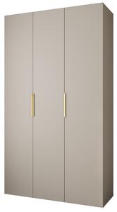 Šatní skříň 140 cm Carmela 40-4 (kašmír + zlatá)