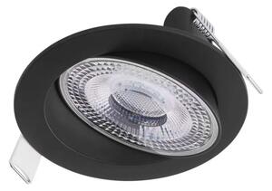 EMOS Černé LED bodové svítidlo GERI 105mm 6,5W CCT s výklopným rámečkem ZV1161