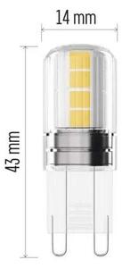 EMOS LED žárovka 2,5W G9 Barva světla: Teplá bílá ZQ9D12