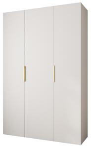 Šatní skříň 160 cm Carmela 40-4 (bílá + zlatá)