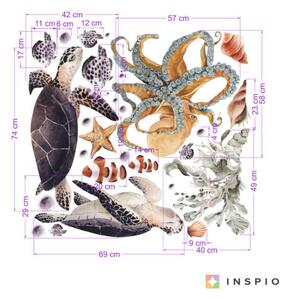 INSPIO-textilní přelepitelná samolepka - Samolepky na zeď dětské - Podmořský svět