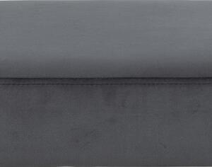 Lavice v industriálním stylu Čalouněný sedák Tmavě šedá AMANS