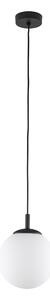 TK Lighting Černý závěsný lustr Esme s bílým stínidlem 250mm pro žárovku E27 TK5669
