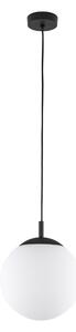 TK Lighting Černý závěsný lustr Esme s bílým stínidlem 300mm pro žárovku E27 TK5670