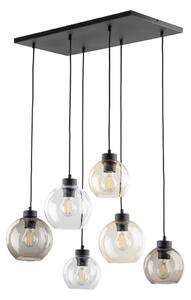 TK Lighting Černý závěsný lustr Cubus pro žárovku 6x E27 TK2164