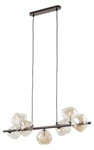 TK Lighting Hnědý závěsný lustr Lava pro žárovku 7x G9 TK11033