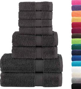 8dílná sada ručníků Premium SOLUND antracitová 600 g/m²