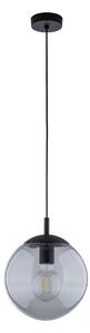 TK Lighting Černý závěsný lustr Esme s kouřovým stínidlem 250mm pro žárovku E27 TK5378