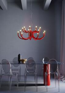 Redo Luxusní LED závěsné svítidlo LUXOR, ø125cm Barva: Červená
