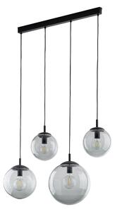 TK Lighting Černý závěsný lustr Esme s kouřovými stínidly pro žárovku 4x E27 TK5381