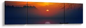 Obraz mostu při západu slunce (170x50 cm)