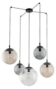 TK Lighting Černý závěsný lustr Esme pro žárovku 5x E27 TK4796