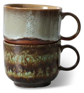 Set 2ks hrnek na čaj 70s Lush Odyssey Tea - 14*10*8cm / 425 ml - HKLIVING