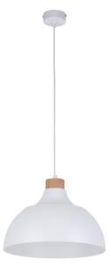 TK Lighting Bílý závěsný lustr Cap pro žárovku E27 TK2070