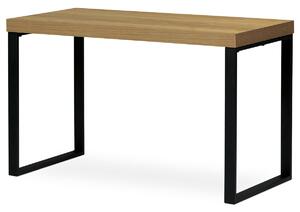 Počítačový stůl, 120x60 cm, MDF deska, Melamine dekor, kov, černý lak - APC-507 OAK