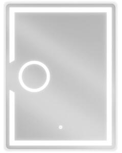 Mexen Onyx osvětlené koupelnové zrcadlo s kosmetickým zrcátkem 60 x 80 cm, LED 6000K, proti zamlžování - 9813-060-080-611-00