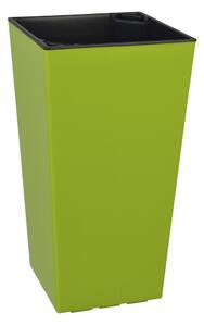 Matný hráškově zelený květináč vhodný i do exteriéru Gardenico Elise, výška 36 cm