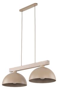 TK Lighting Béžový závěsný lustr Oslo pro žárovku 2x E27 TK11011