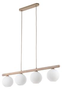 TK Lighting Závěsný lustr Virlo s dekorem dřeva pro žárovku 4x E14 TK11080
