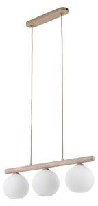 TK Lighting Závěsný lustr Virlo s dekorem dřeva pro žárovku 3x E14 TK11079
