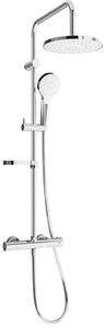 Mexen KX05 nástěnný sprchový set s dešťovou sprchou a termostatickou baterií, chrom/bílý - 771500591-00