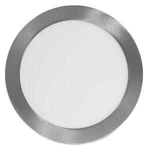 Ecolite Stříbrný vestavný LED panel kulatý 225mm 18W Barva světla: Teplá bílá LED-WSL-18W/27/CHR