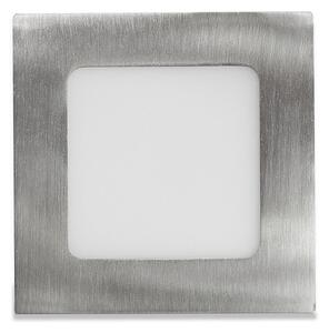 Ecolite Stříbrný vestavný LED panel hranatý 120 x 120mm 6W Barva světla: Denní bílá LED-WSQ-6W/41/CHR