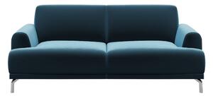Modrá sametová pohovka MESONICA Puzo, 170 cm