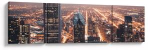 Obraz svítící metropole (170x50 cm)