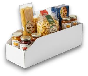 Usporadejto.cz Úložný box, plastový 15x50x16cm - do spíže i do skříně KARTONPLAST - BÍLÝ