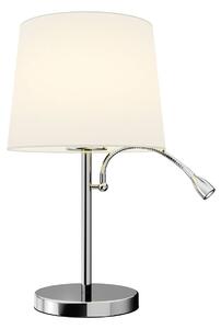Textilní stolní lampa Benjiro, LED lampa na čtení