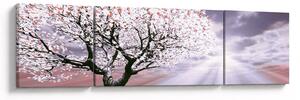 Červený obraz stromu (170x50 cm)
