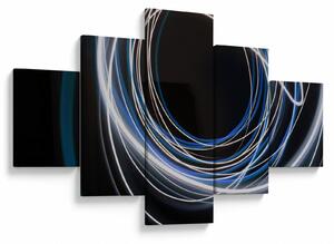 Obraz modrých linek (125x70 cm)