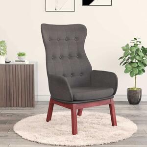 Relaxační židle tmavě šedá textil 341269