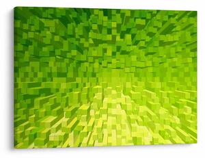 Obraz žlutozelených kostiček (70x50 cm)