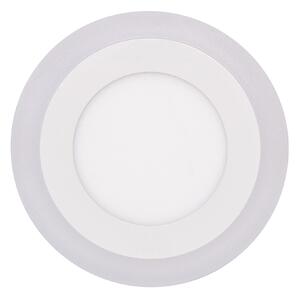 Ecolite Bílý vestavný LED panel kulatý 145mm 6W+3W podsvícený LED-DUO-R6W
