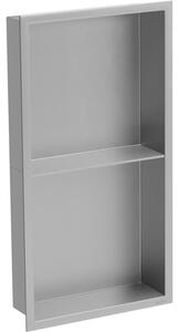 Mexen X-Wall-R vestavěná police s límcem a policí 60 x 30 cm, inox - 1910603010S