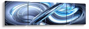 Obraz modré abstrakce (170x50 cm)