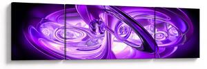 Obraz fialových fraktálů (170x50 cm)