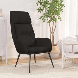 Relaxační křeslo černé umělá broušená kůže 341283
