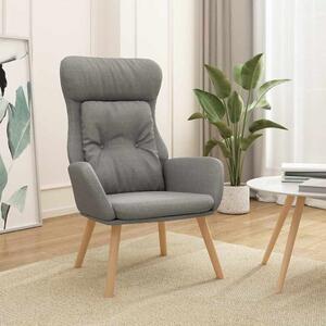 Relaxační křeslo světle šedé textil 341290