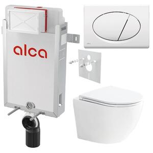 Alcadrain Set modulu k zazdění, EBS WC, sedátka a tlačítka M70, bílá