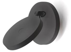 Artemide 1730W50A Demetra Spotlight, černé nástěnné svítidlo se stmívačem 9W 2700K průměr 13cm