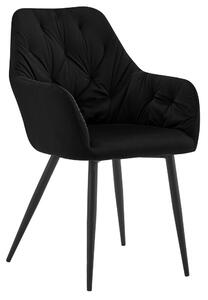 Designové křeslo, černá Velvet látka, VERIO NEW