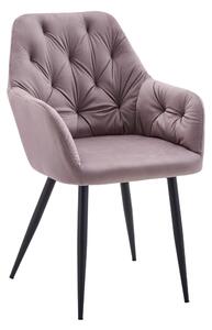 Designové křeslo, růžová Velvet látka, VERIO NEW