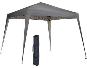 Outsunny Skládací Pavilon 2,4x2,4m s Ochranným UV Filtr, Party Stan včetně Tašky pro Zahradu a Balkon - Šedý | Aosom